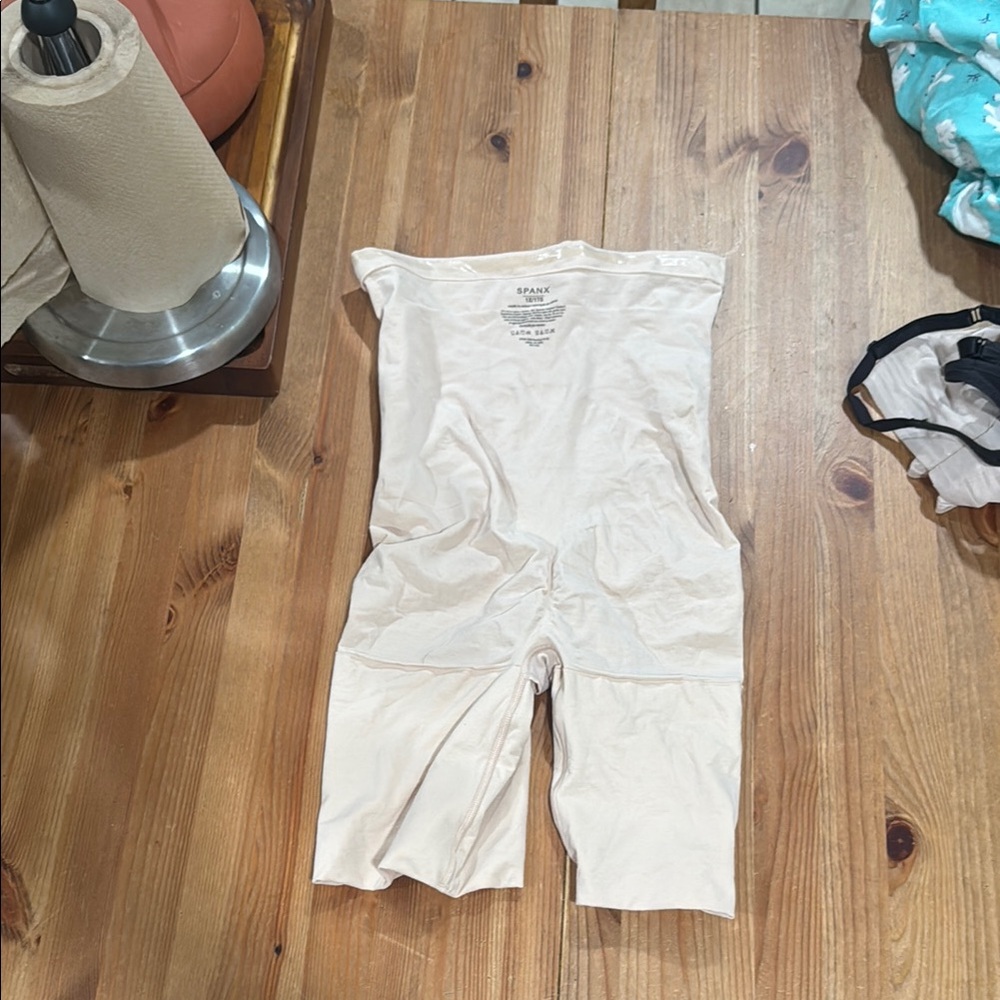 SPANX Cream Shapewear Bodysuit